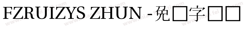 FZRUIZYS ZHUN 字体转换